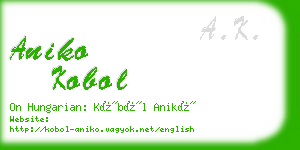 aniko kobol business card